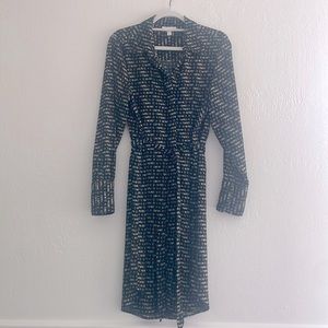 Prologue Brand Large Black and Cream Printed Dress